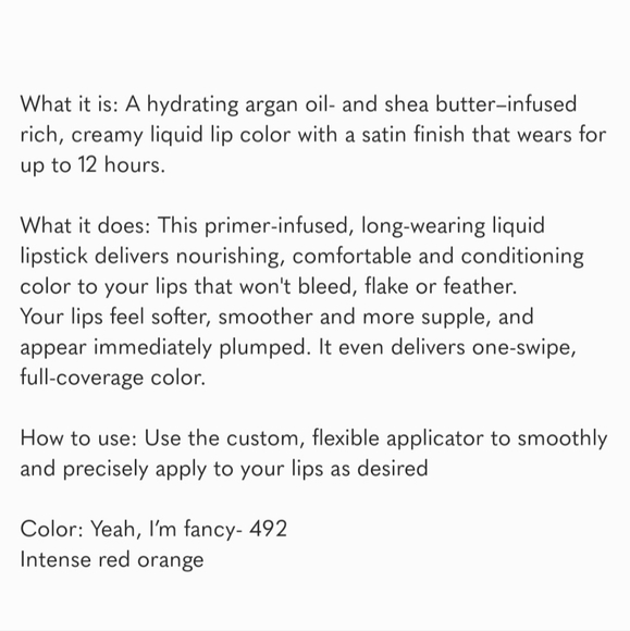 Mac Cosmetics Love Me Liquid Lipstick #492 Yeah, I'm fancy, NIB - Picture 3 of 8